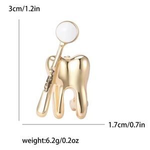 Teeth Pin Brooch Dentist Brooch